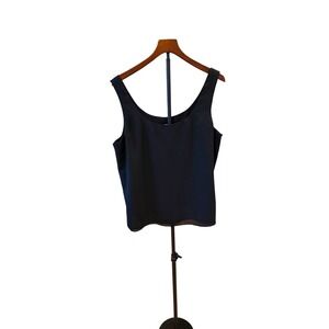 Vtg Patra Womens‎ XL Black Sleeveless Tank Top Scoop Neck Shell Blouse  USA made